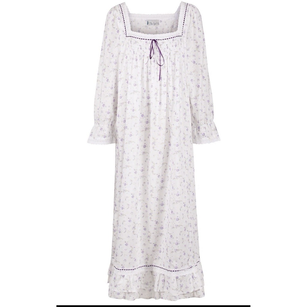The 1 for U Martha XS Cotton Floral Prairie‎ Cottagecore Nightgown Lilac Rose